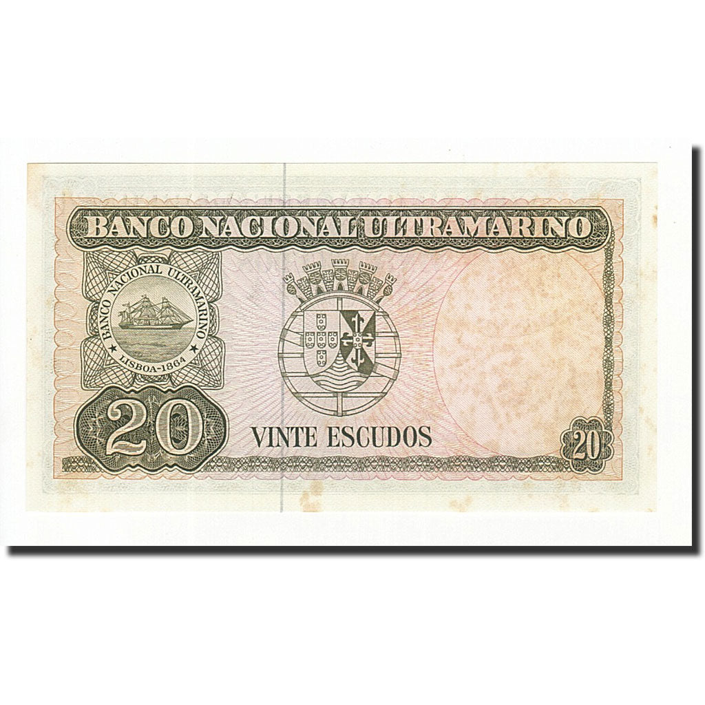 Banknote, Timor, 20 Escudos, 1967, 1967-10-24, KM:26a, UNC(63)