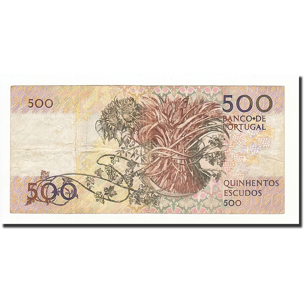 Billet, Portugal, 500 Escudos, 1988, 1988-08-04, KM:180b, TB+