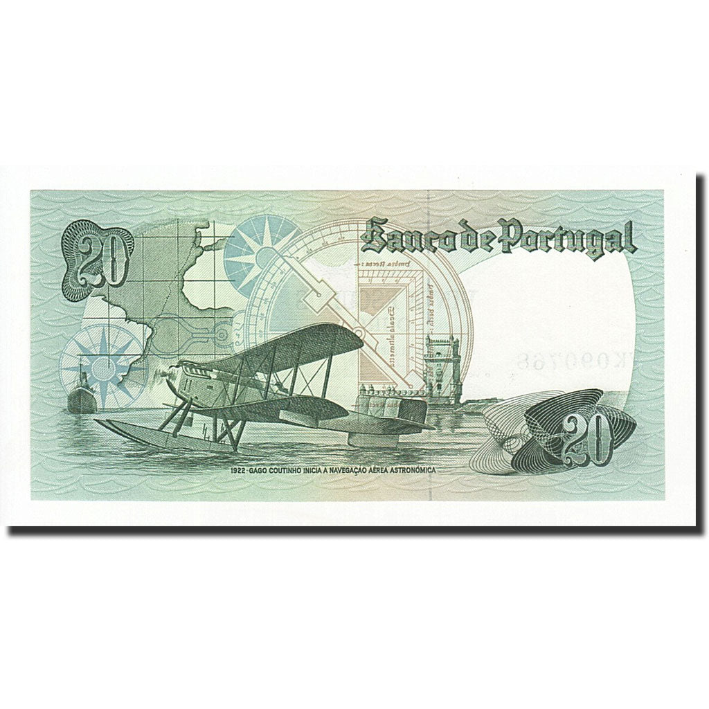Banknote, Portugal, 20 Escudos, 1978, 1978-10-04, KM:176b, UNC(65-70)