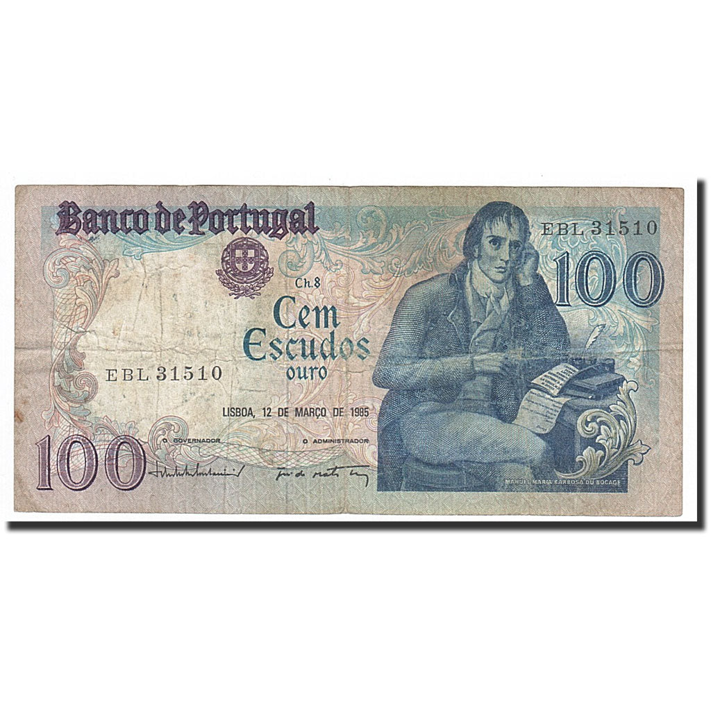 Banknote, Portugal, 100 Escudos, 1980-1985, 1985-03-12, KM:178d, VF(20-25)