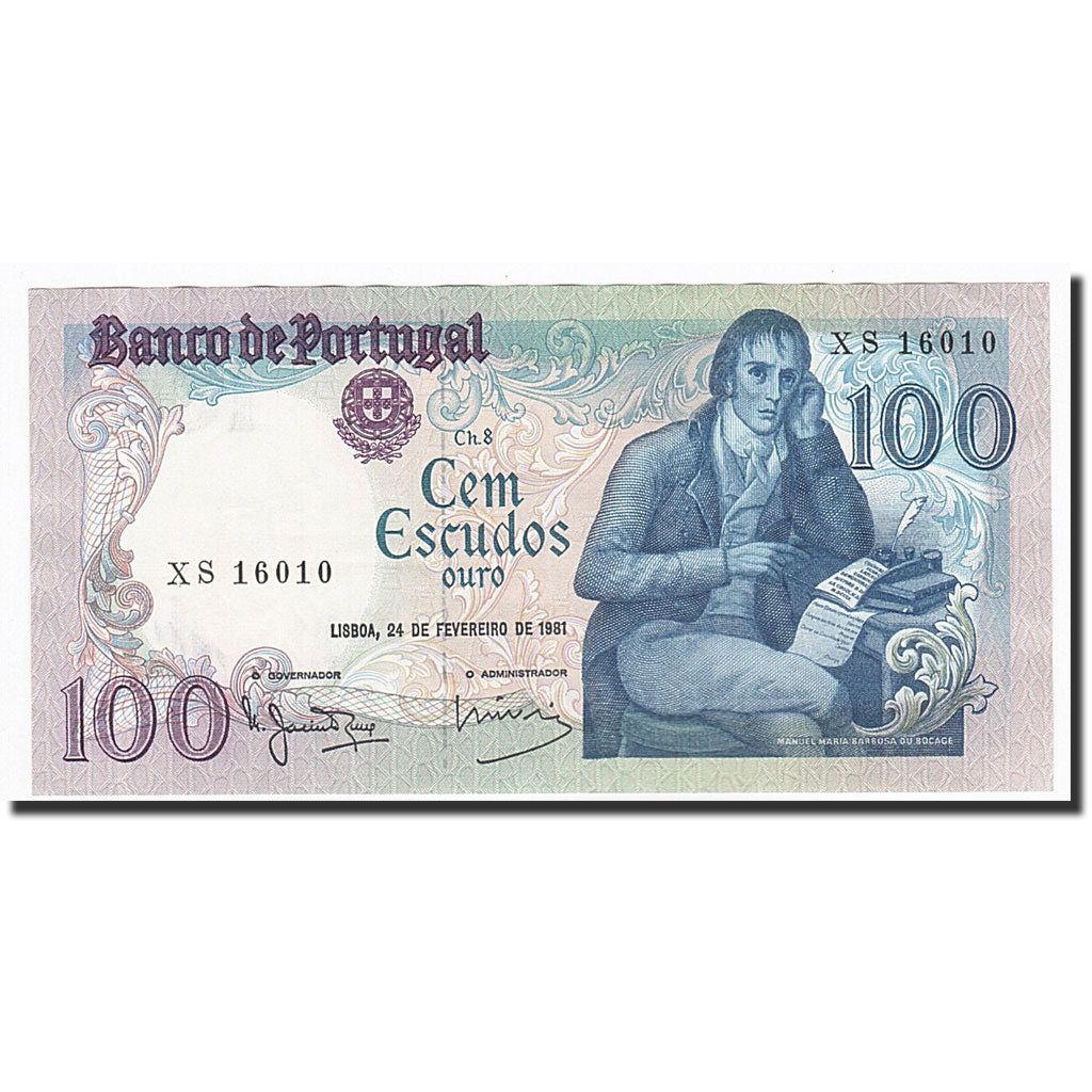 Banknot, Portugal, 100 Escudos, 1980-1985, 1981-02-24, KM:178b, AU(50-53)