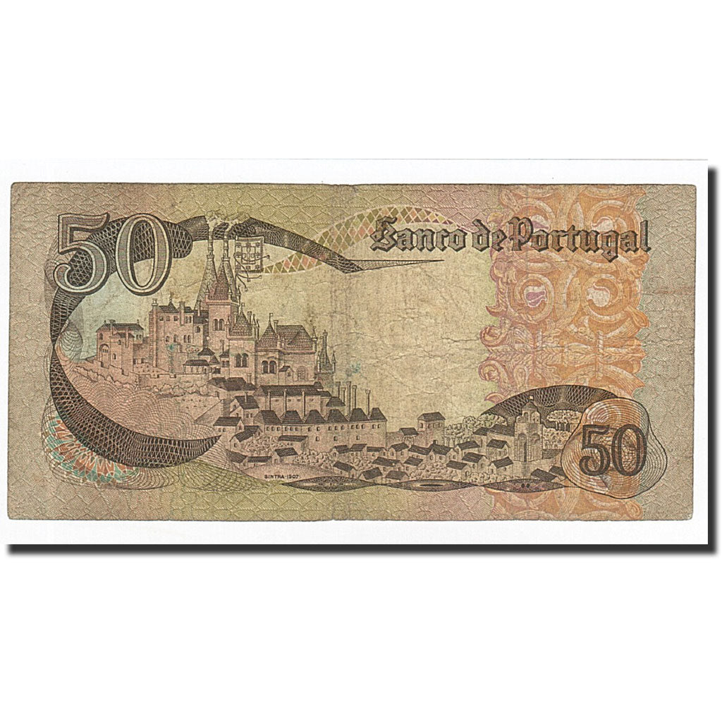 Banknote, Portugal, 50 Escudos, 1968-1980, 1968-05-28, KM:174a, F(12-15)