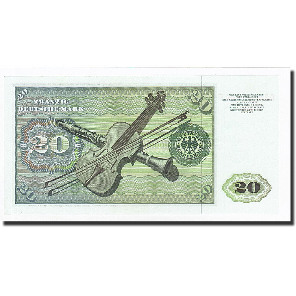 Geldschein, Bundesrepublik Deutschland, 20 Deutsche Mark, 1970-1980, 1977-06-01