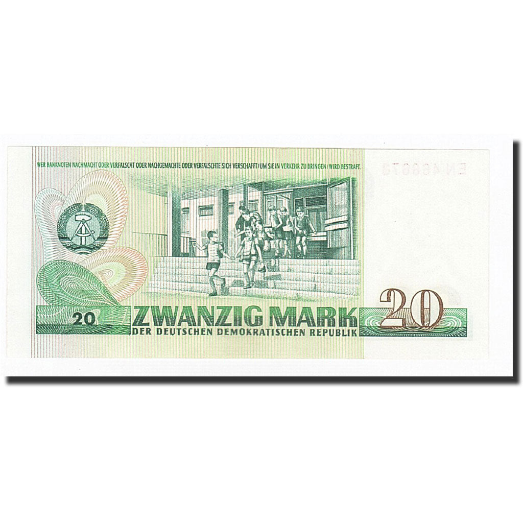 Banknote, Germany - Democratic Republic, 20 Mark, 1975, KM:29a, UNC(65-70)