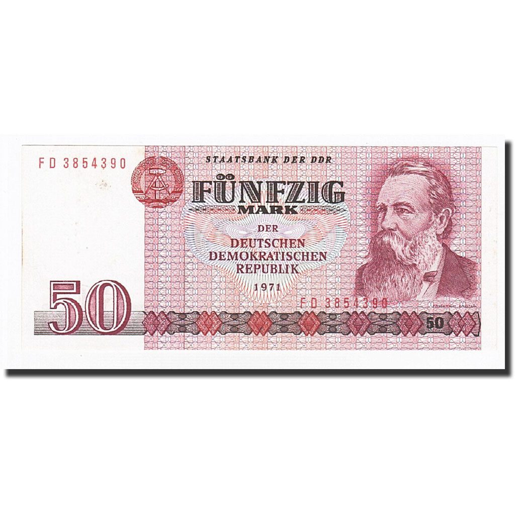 Biljet, Duitse Democratische Republiek, 50 Mark, 1971, KM:30a, SUP