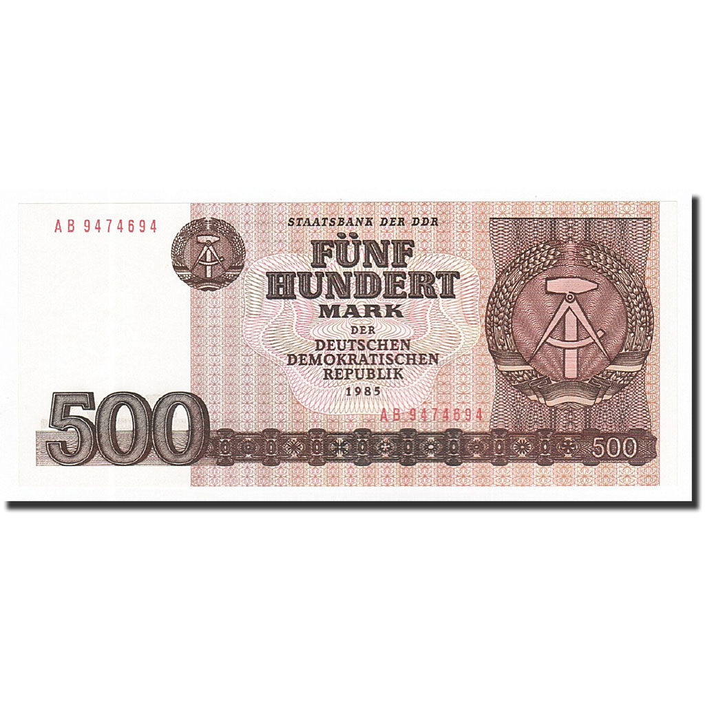 Germany - Democratic Republic, 500 Mark, 1985, KM:33, UNC(64)