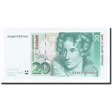 GERMANY - FEDERAL REPUBLIC, 20 Deutsche Mark, 1991-1993, KM:39b, 1993-10-01