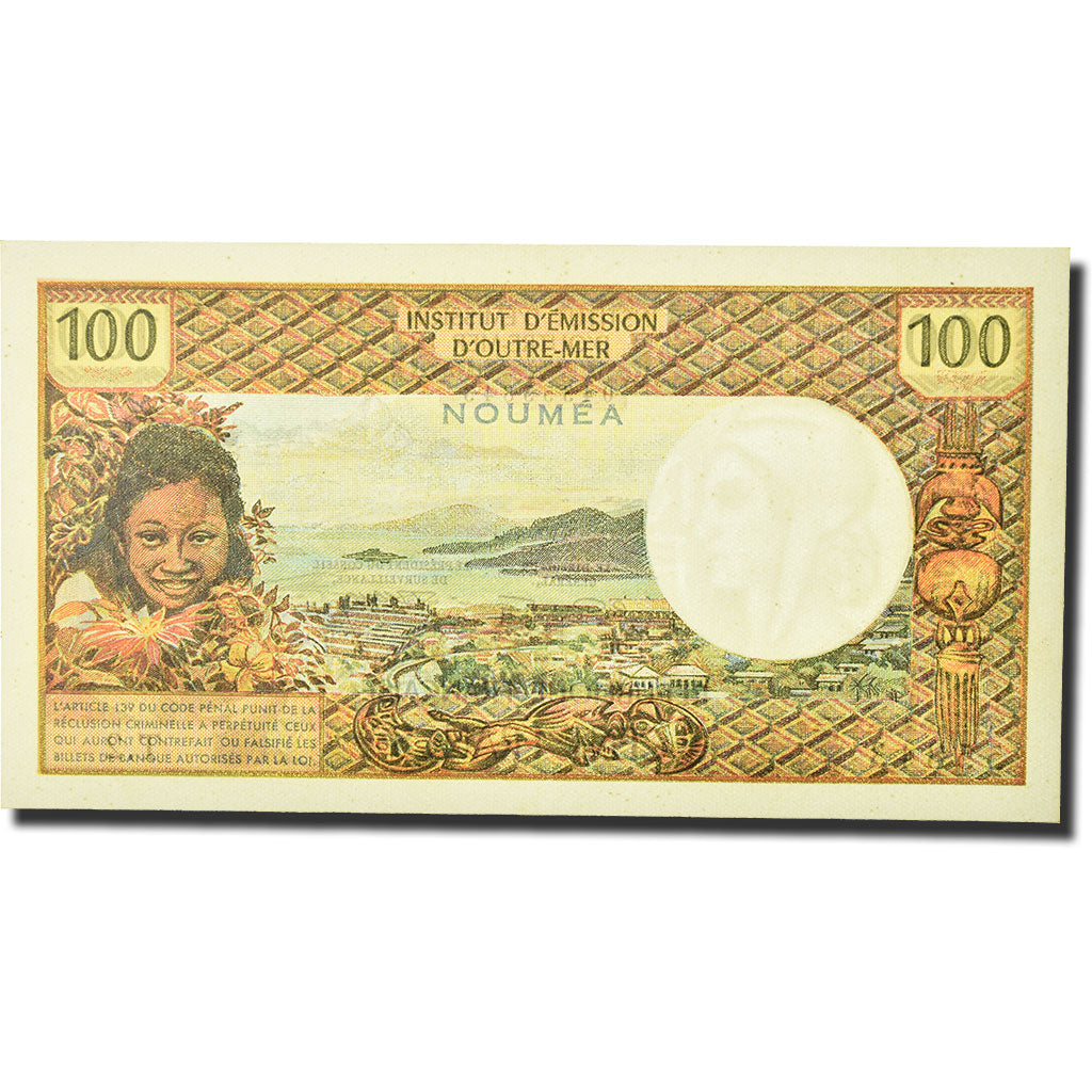 Banknote, New Caledonia, 100 Francs, 1971-1973, Undated, KM:63a, AU(55-58)