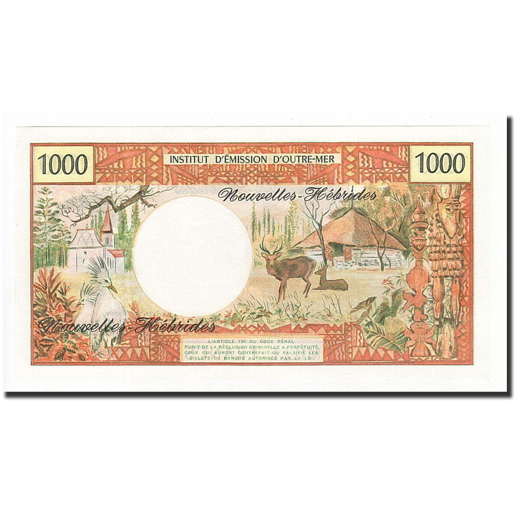 Banknote, New Hebrides, 1000 Francs, 1975, UNC(63), KM:20c