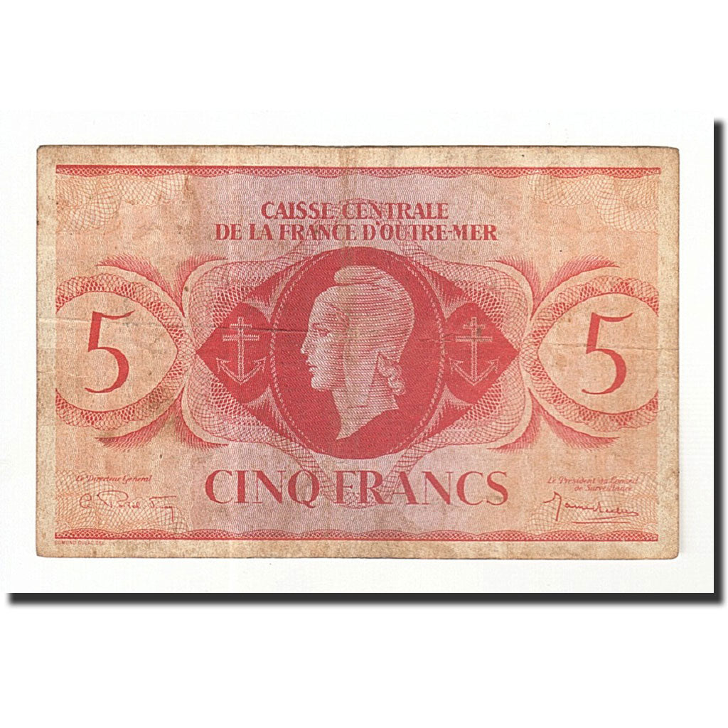 French Equatorial Africa, 5 Francs, 1944, KM:15C, F(12-15)