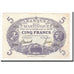 Billete, Martinica, 5 Francs, 1934-45, MBC+, KM:6