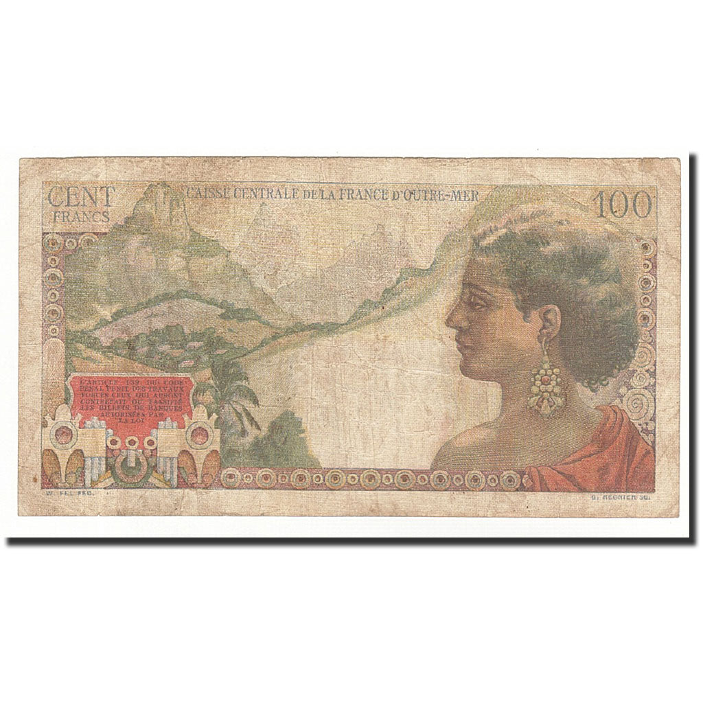 Geldschein, Französisch-Äquatorialafrika, 100 Francs, 1947, S, KM:24