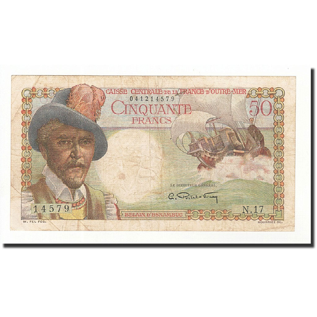 Afrique-Équatoriale française, 50 Francs, 1947, KM:23, TB