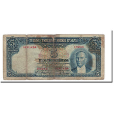 Banknote, Turkey, 5 Lira, 1937, 1937-10-15, KM:127, VG(8-10)