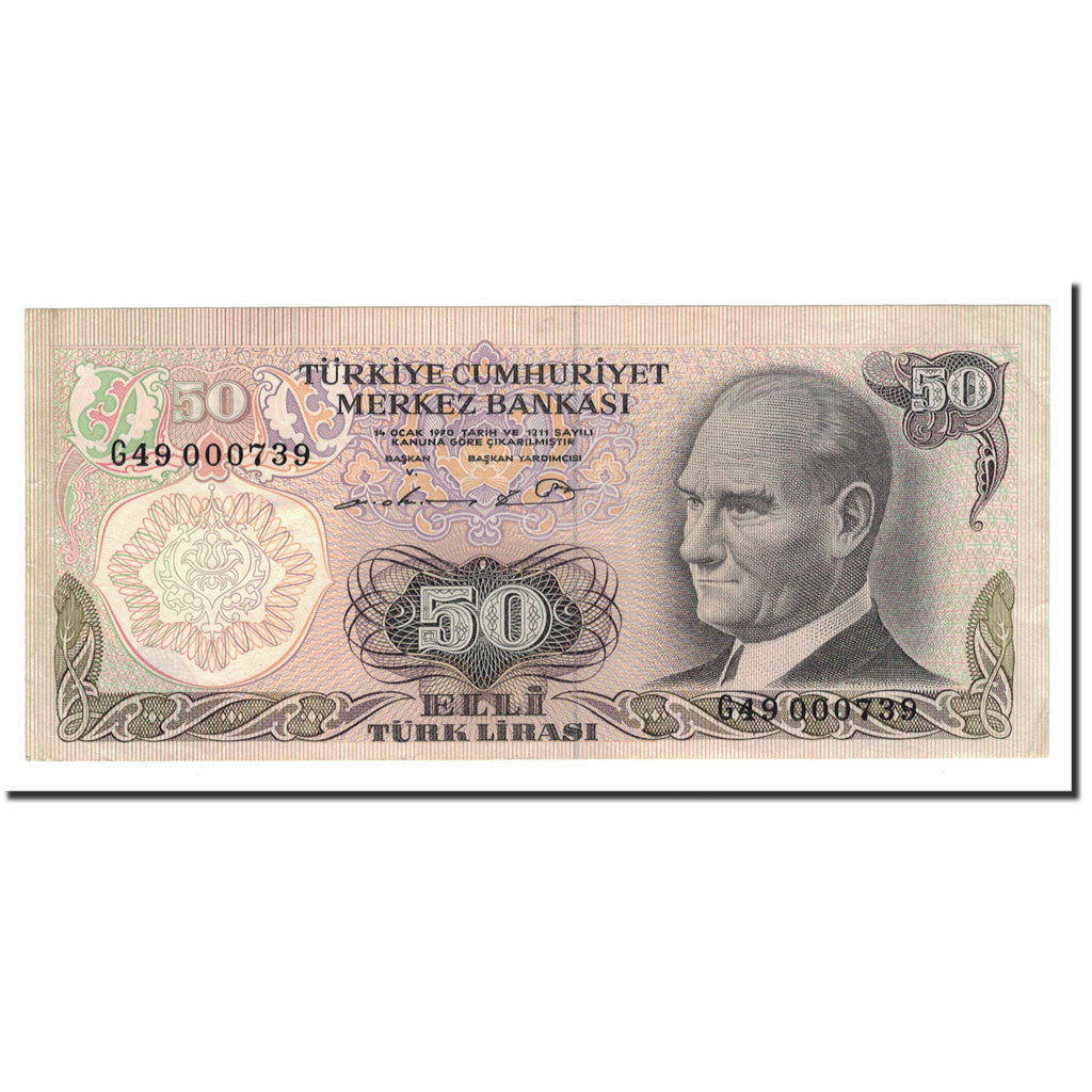 Banknote, Turkey, 50 Lira, 1976, KM:188, AU(55-58)