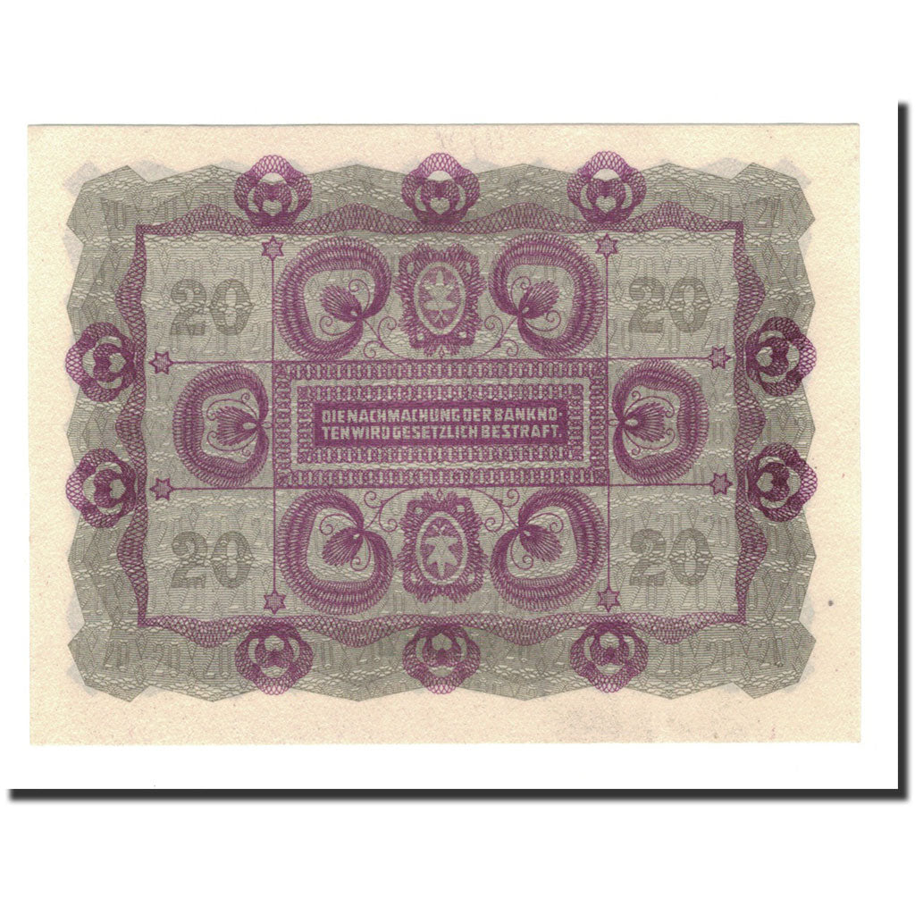 Banknote, Austria, 20 Kronen, 1922, 1922-01-02, KM:76, UNC(65-70)