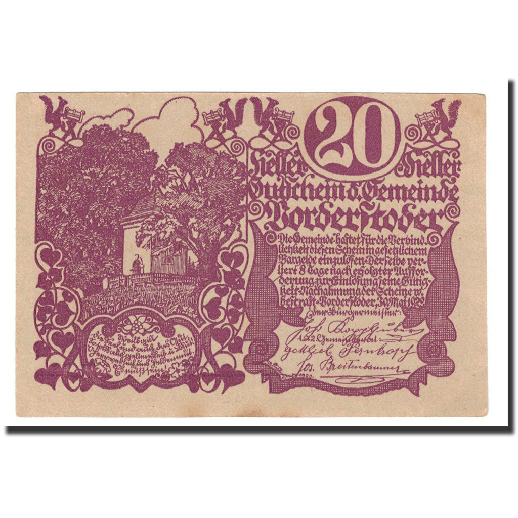 Banknote, Austria, 20 Heller, 1920, 1920-05-03, UNC(63)