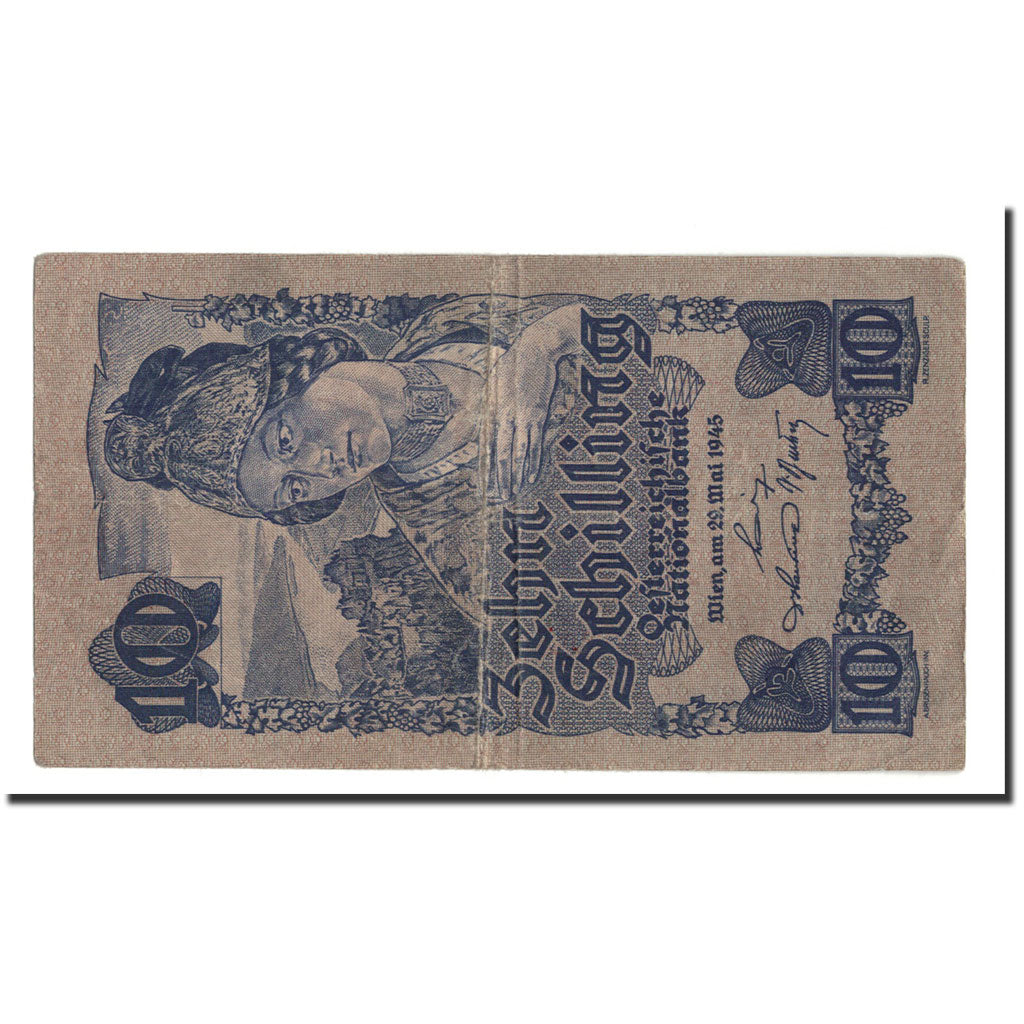 Austria, 10 Schilling, 1945, 1945-05-29, KM:114, VF(30-35)