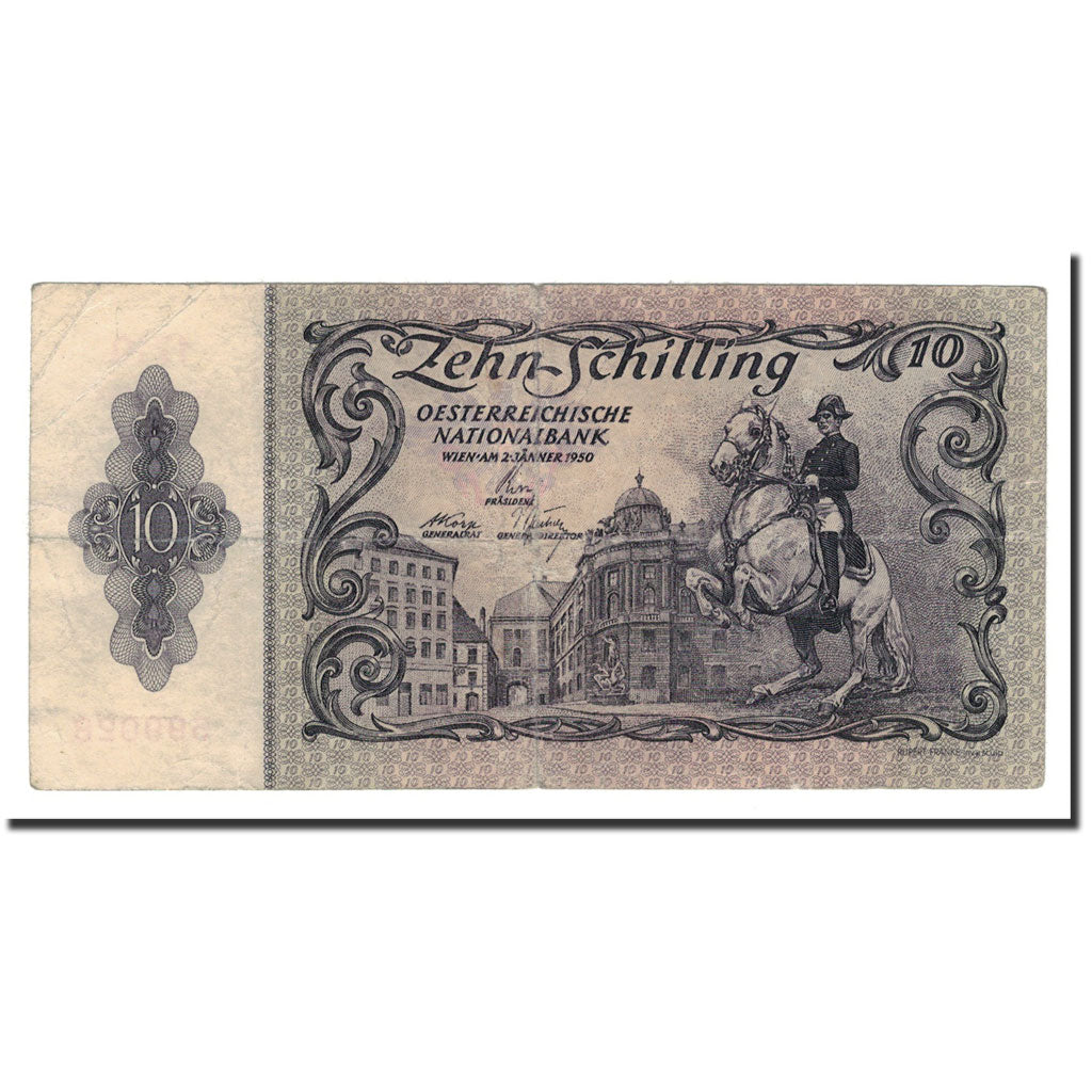 Banknote, Austria, 10 Schilling, 1950, 1950-01-02, KM:127, EF(40-45)