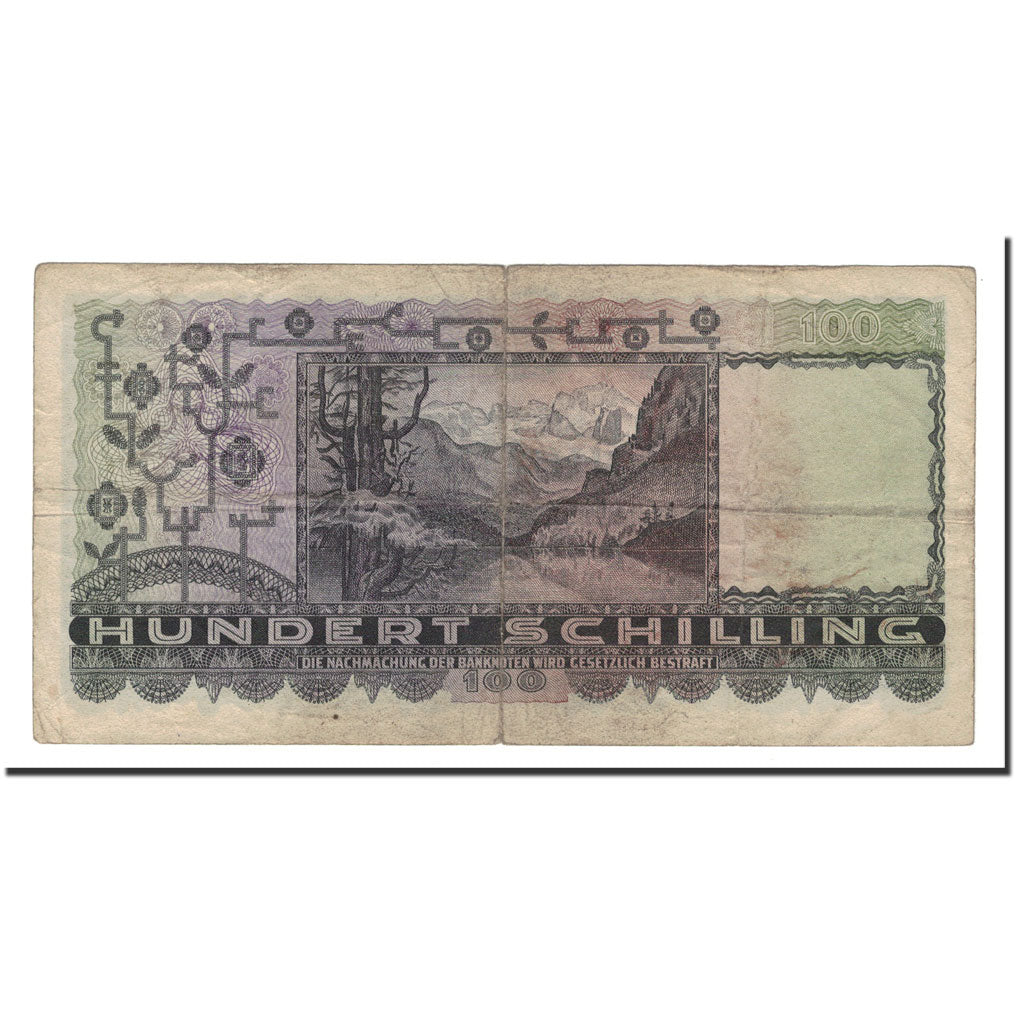 Austria, 100 Schilling, 1947, 1947-01-02, KM:124, F(12-15)