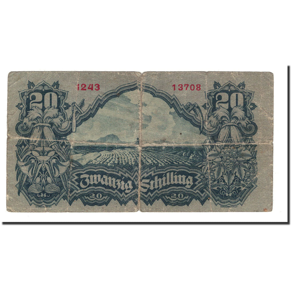 Austria, 20 Schilling, 1945, 1945-05-29, KM:116, F(12-15)