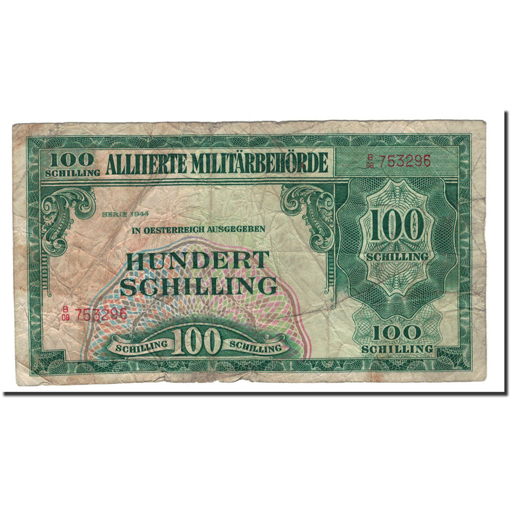 Austria, 100 Schilling, 1944, KM:110a, VG(8-10)