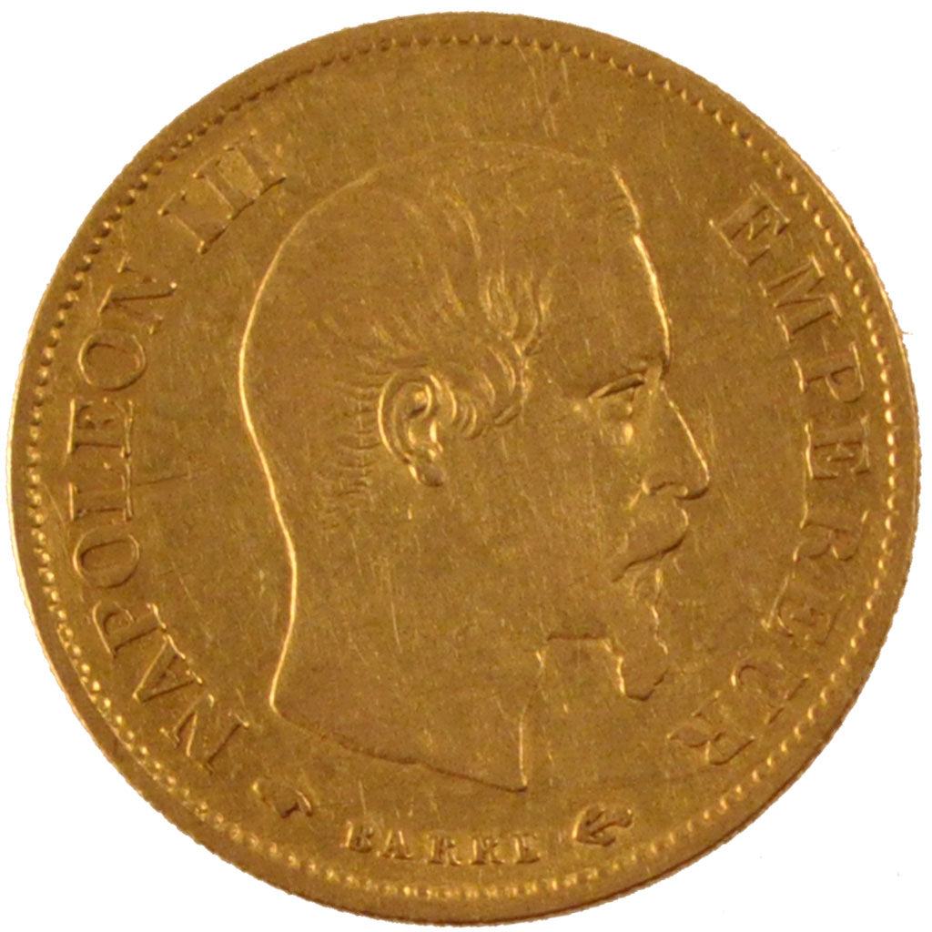Francia, Napoleon III, Napoléon III, 10 Francs, 1859, Paris, BB, Oro, Gadour...