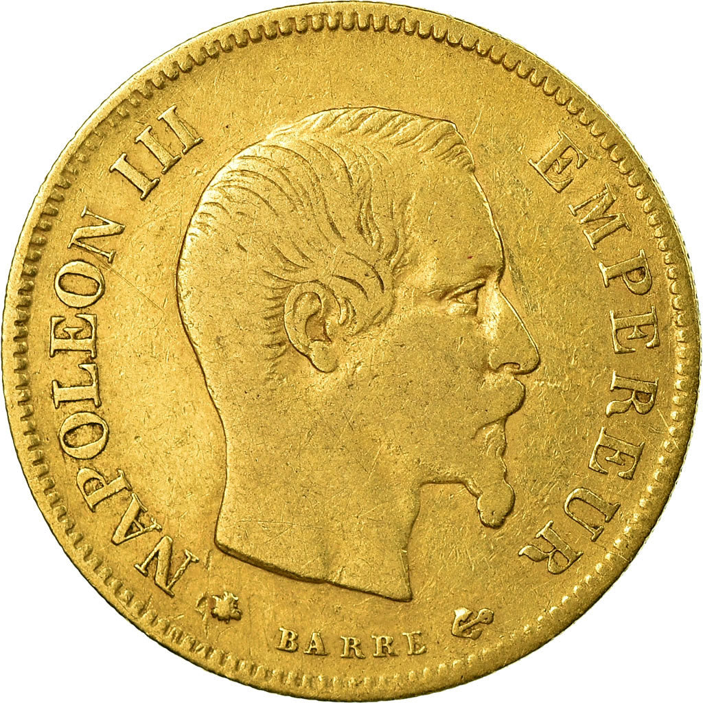 Moneda, Francia, Napoleon III, Napoléon III, 10 Francs, 1858, Strasbourg, MBC