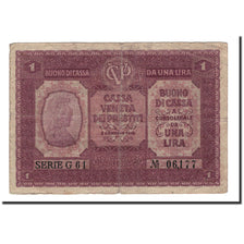 Italy, 1 Lire, 1918, 1918-01-02, VF(20-25)