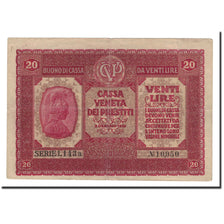 Banknote, Italy, 20 Lire, 1918, 1918-01-02, EF(40-45)