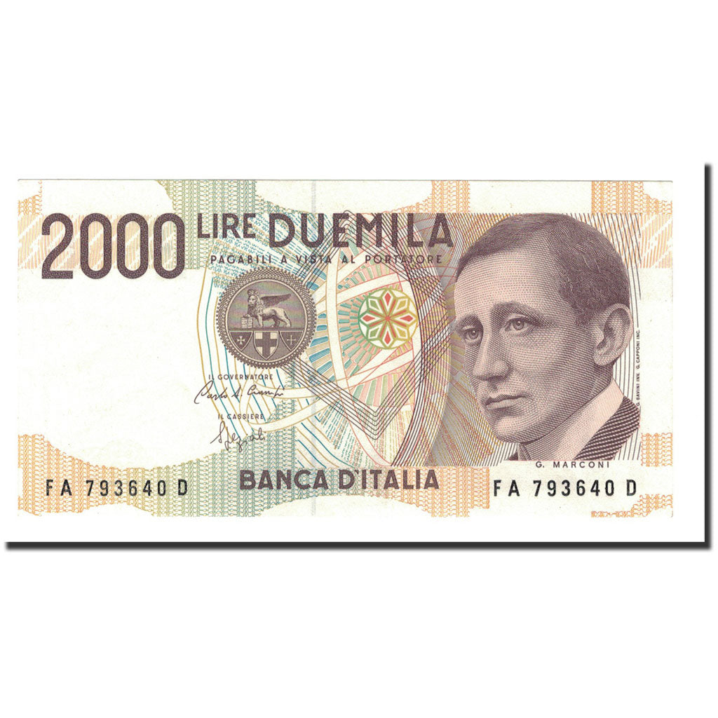 Italy, 2000 Lire, 1990, KM:115, UNC(65-70)