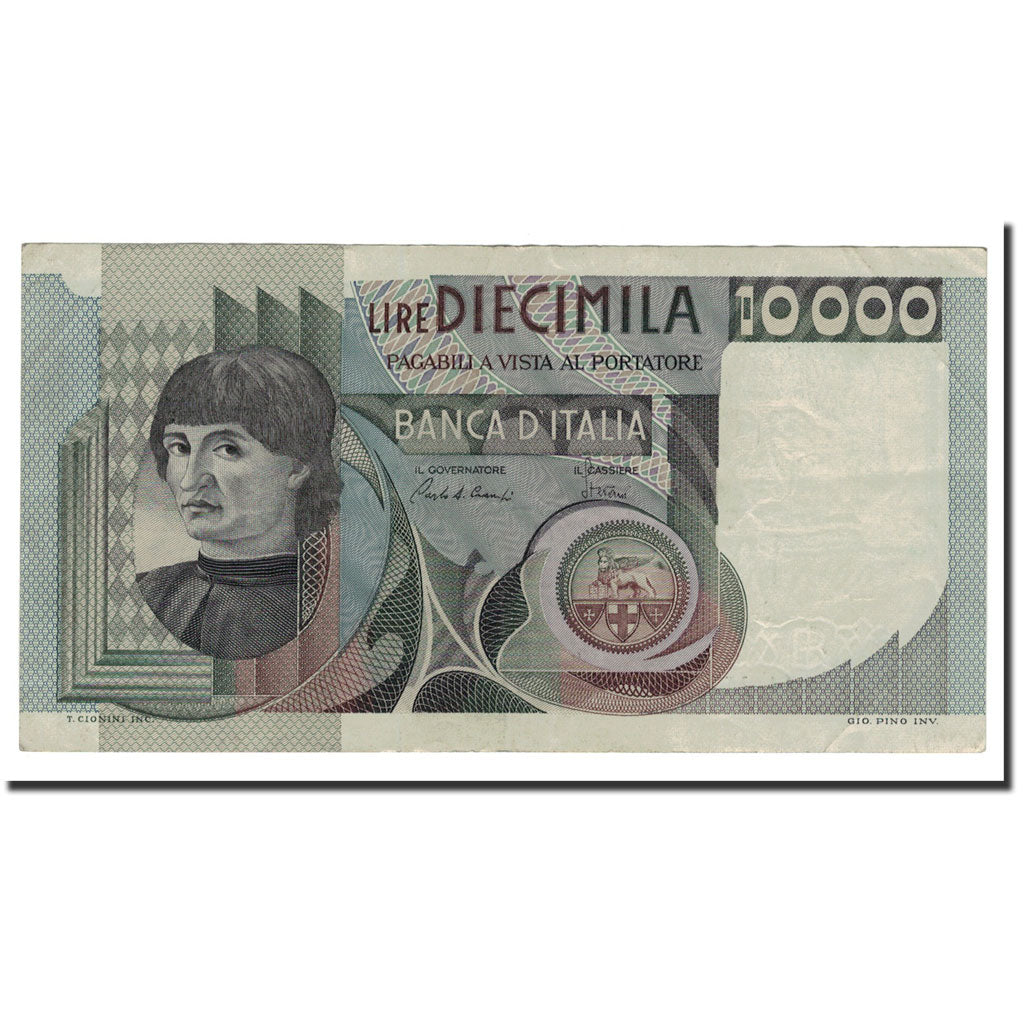 Italy, 10,000 Lire, 1976-1984, KM:106b, 1980-10-06, EF(40-45)