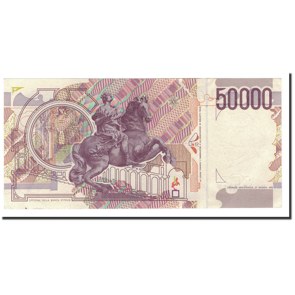 Billet, Italie, 50,000 Lire, 1992, 1992-05-27, KM:116a, SPL+
