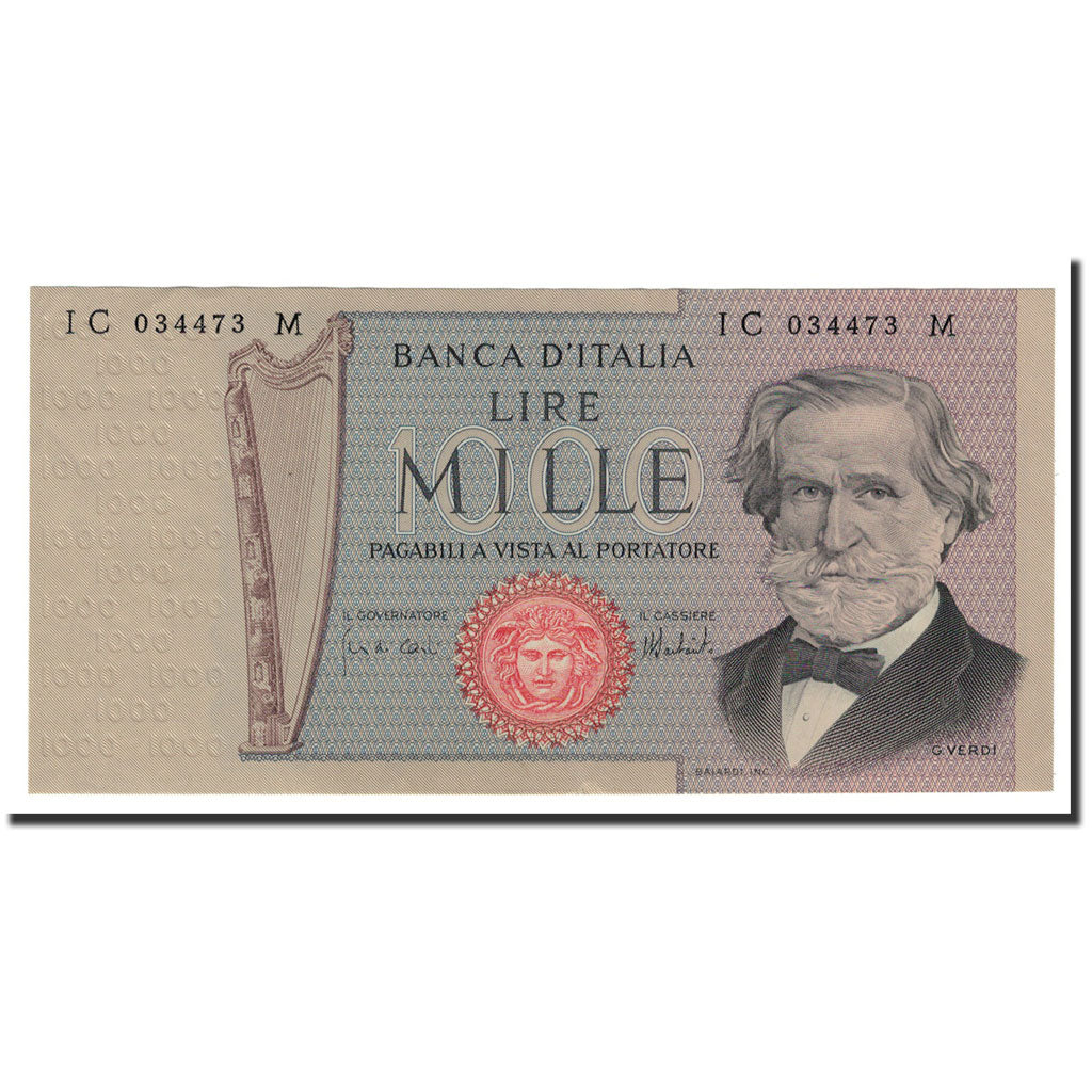 Banknote, Italy, 1000 Lire, 1969-1981, 1975-08-05, KM:101d, UNC(65-70)