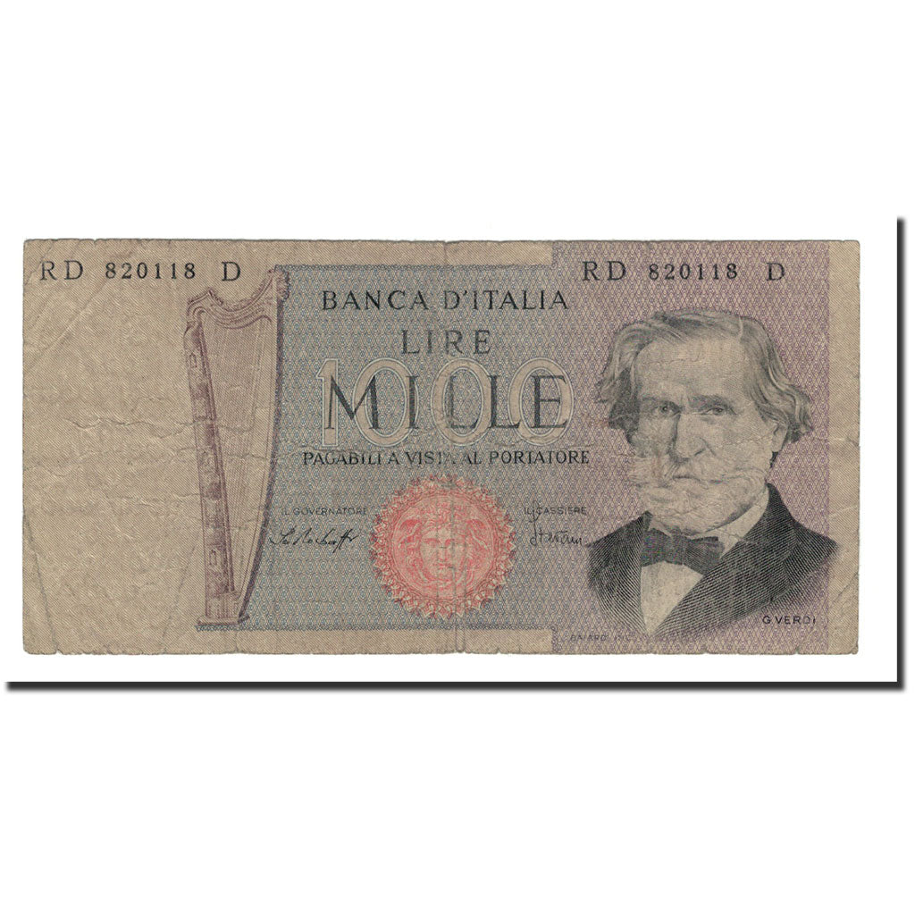 Banknote, Italy, 1000 Lire, 1969-1981, 1979-05-10, KM:101f, VG(8-10)