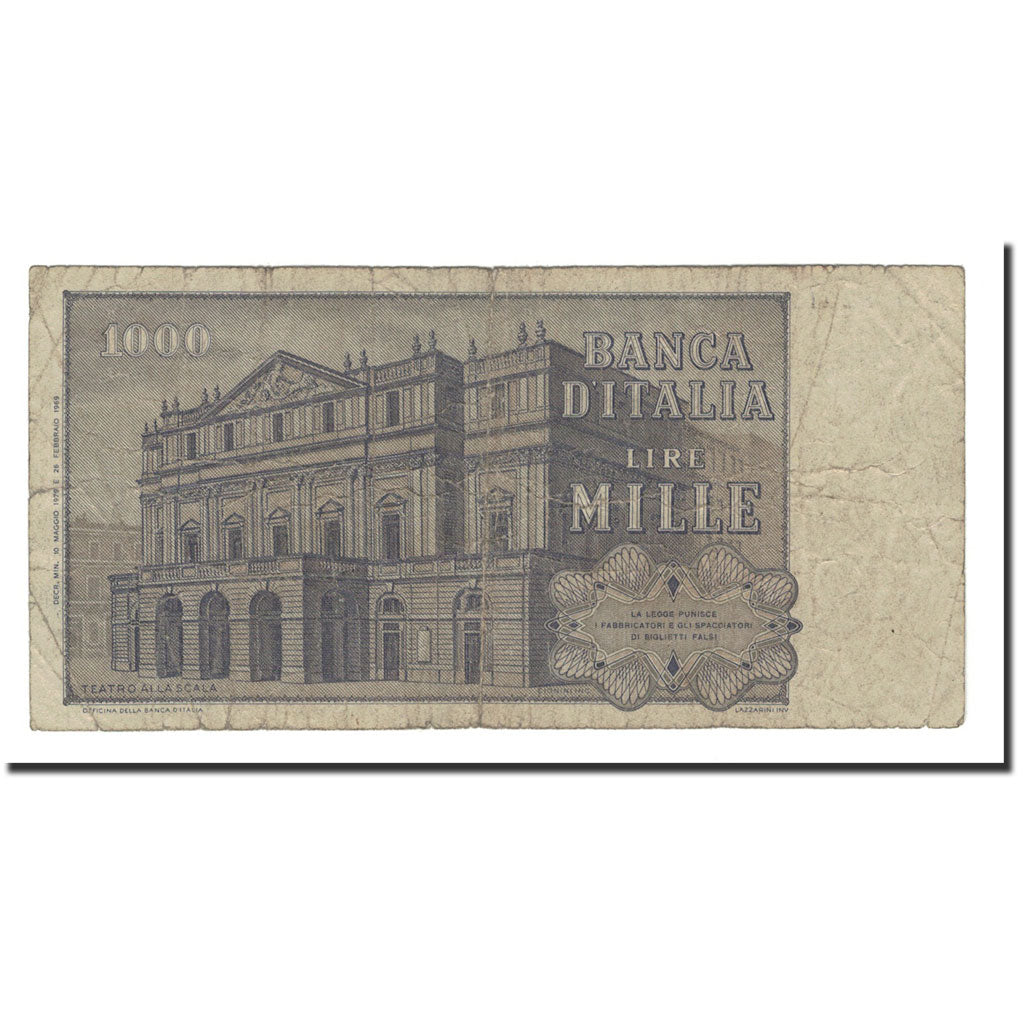 Banknote, Italy, 1000 Lire, 1969-1981, 1979-05-10, KM:101f, VG(8-10)