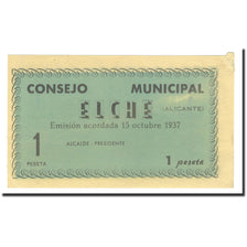 Billet, Espagne, 1 Peseta, 1937, 1937-10-15, SPL