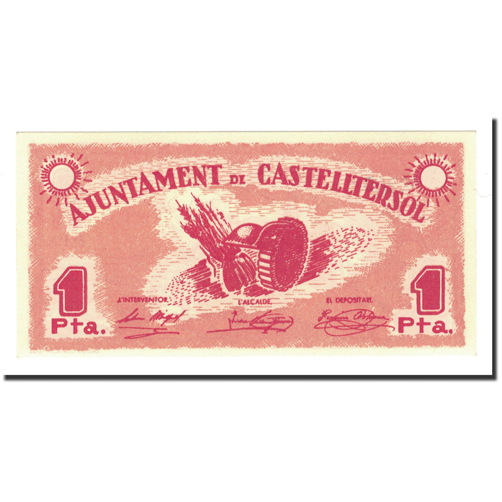 Banknote, Spain, 1 Peseta, 1937, UNC(65-70)