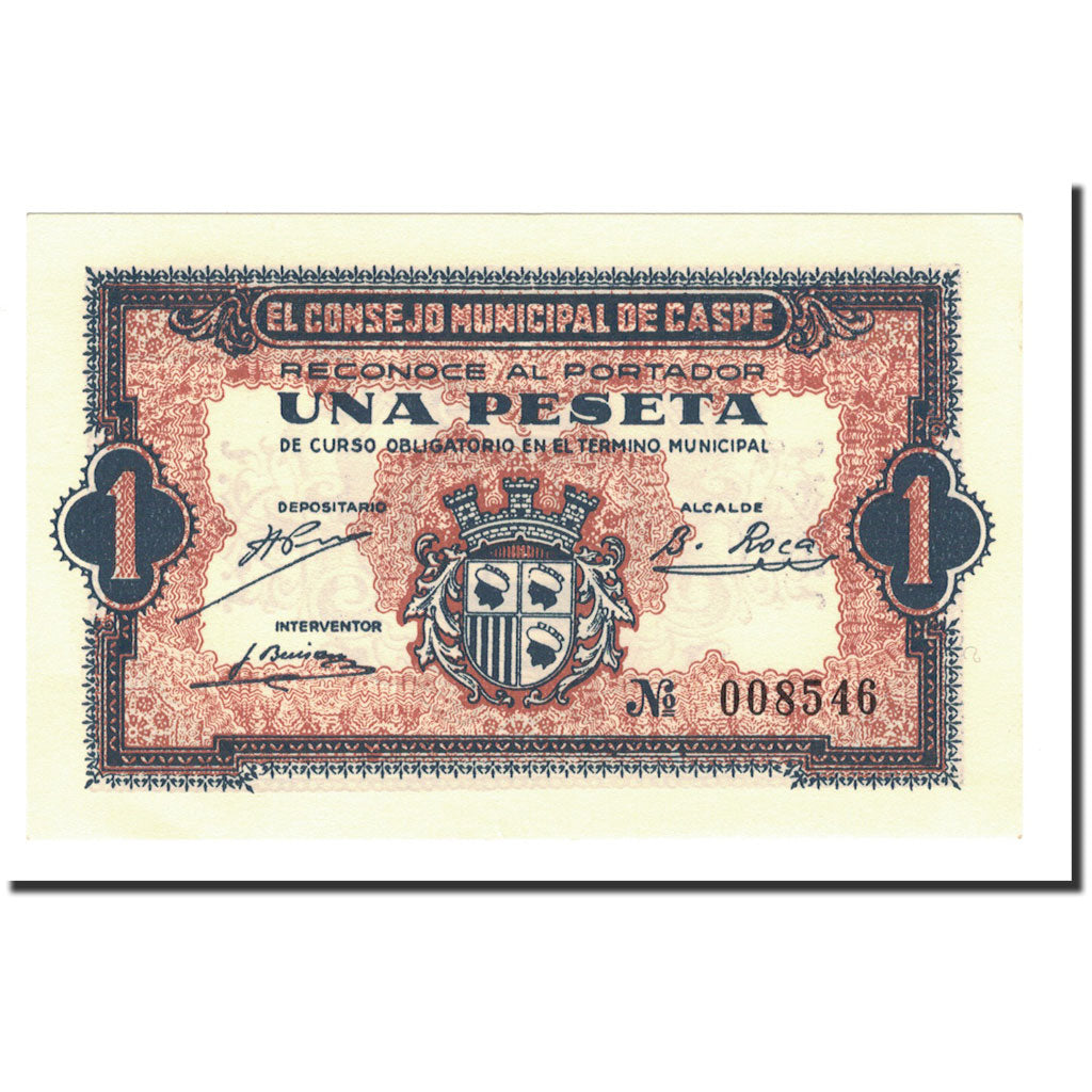 Banknote, Spain, 1 Peseta, Undated, UNC(65-70)