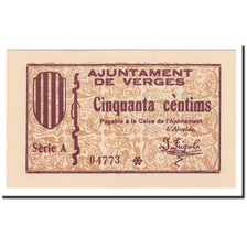 Geldschein, Spanien, 50 Centimos, 1936, UNZ