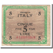 Italy, 5 Lire, 1943A, KM:M18b, VF(20-25)