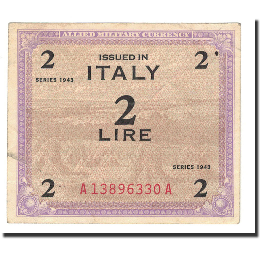 Banknote, Italy, 2 Lire, 1943, KM:M11a, EF(40-45)