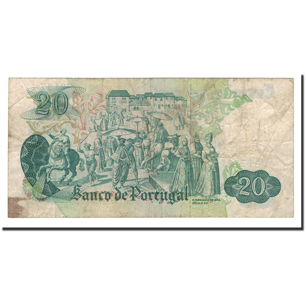 Billet, Portugal, 20 Escudos, 1971, 1971-07-27, KM:173, TB+