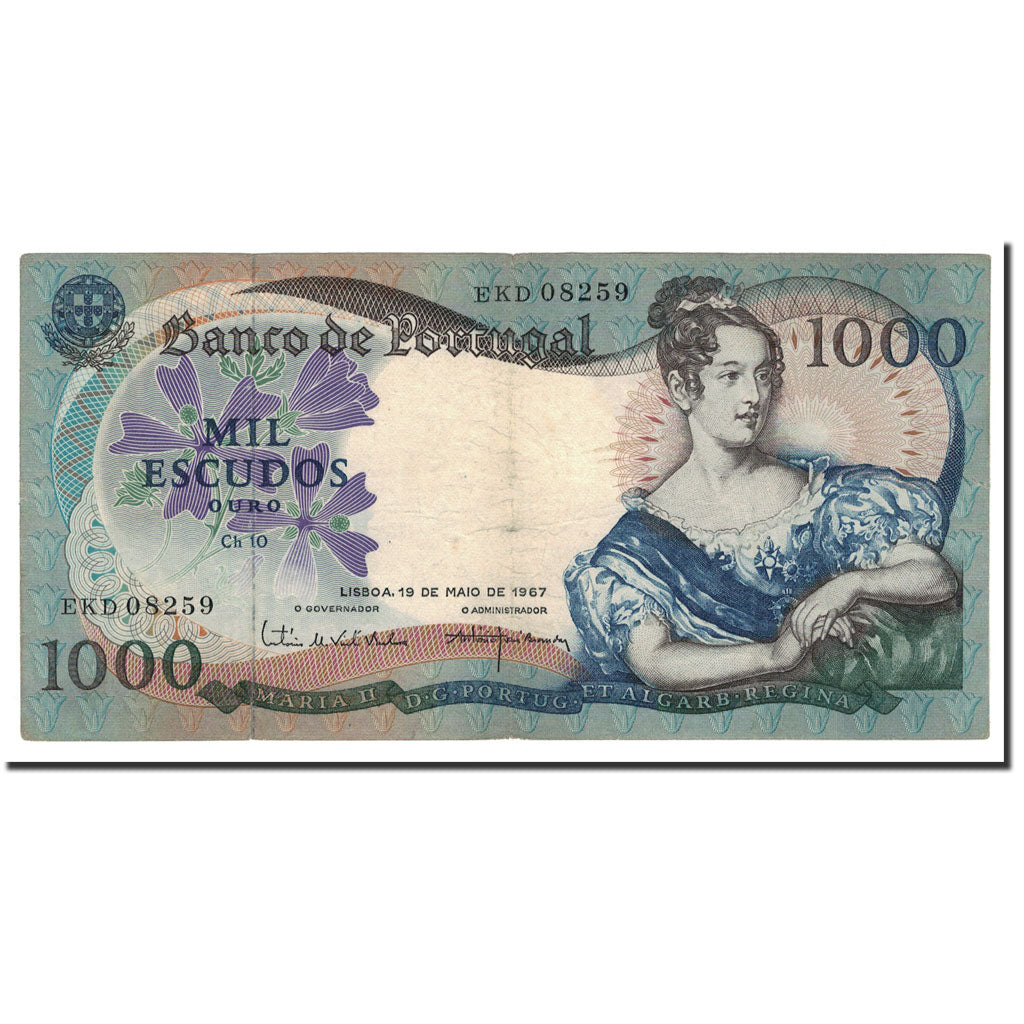 Geldschein, Portugal, 1000 Escudos, 1967, 1967-05-19, KM:172a, SS