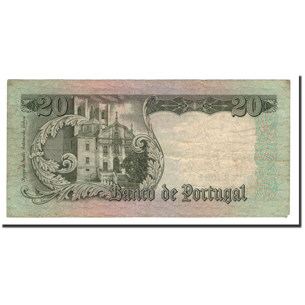Banconote, Portogallo, 20 Escudos, 1964, KM:167b, 1964-05-26, BB