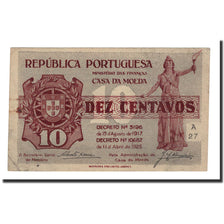 Portugal, 10 Centavos, 1917, 1917-08-15, KM:101, AU(55-58)
