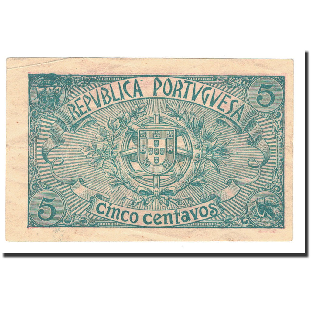 Banknote, Portugal, 5 Centavos, 1918, 1918-04-05, KM:98, AU(55-58)