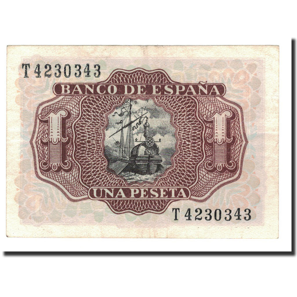 Banknote, Spain, 1 Peseta, 1953, 1953-07-22, KM:144a, UNC(63)