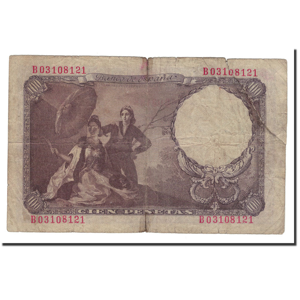 Billete, 100 Pesetas, 1949, España, KM:131a, 1946-02-19, RC