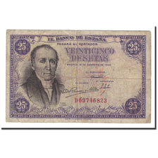 Banknote, Spain, 25 Pesetas, 1948, 1946-02-19, KM:130a, F(12-15)